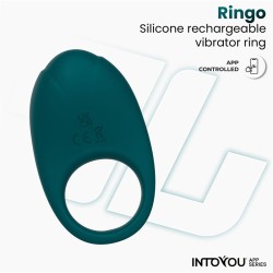 INTOYOU APP SERIES Ringo Anillo Vibrador con APP Unibody Verde